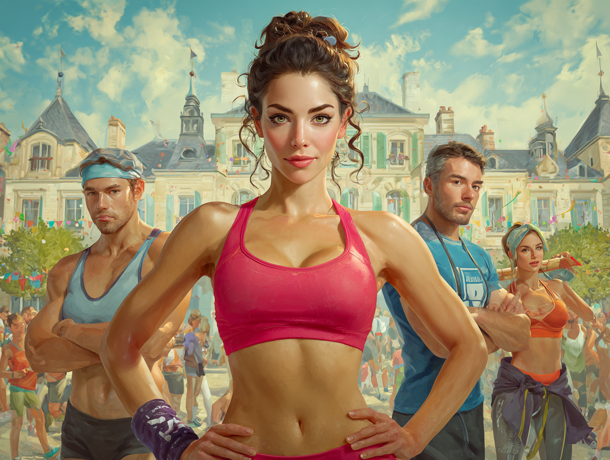 Група хора се упражняват заедно на открито